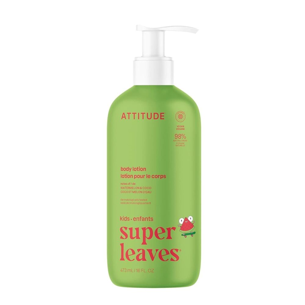 ATTITUDE Kids Body Lotion Watermelon Coco Moisturizer Dermatologically Test 16oz